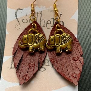 Faux Leather Earrings